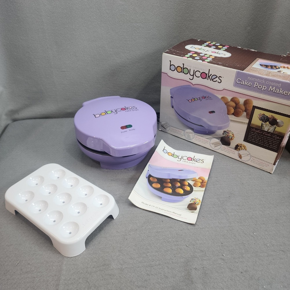 Babycakes Cake Pop Maker‎ Purple CP-12 Nonstick 12 Capacity Kitchen Appliance